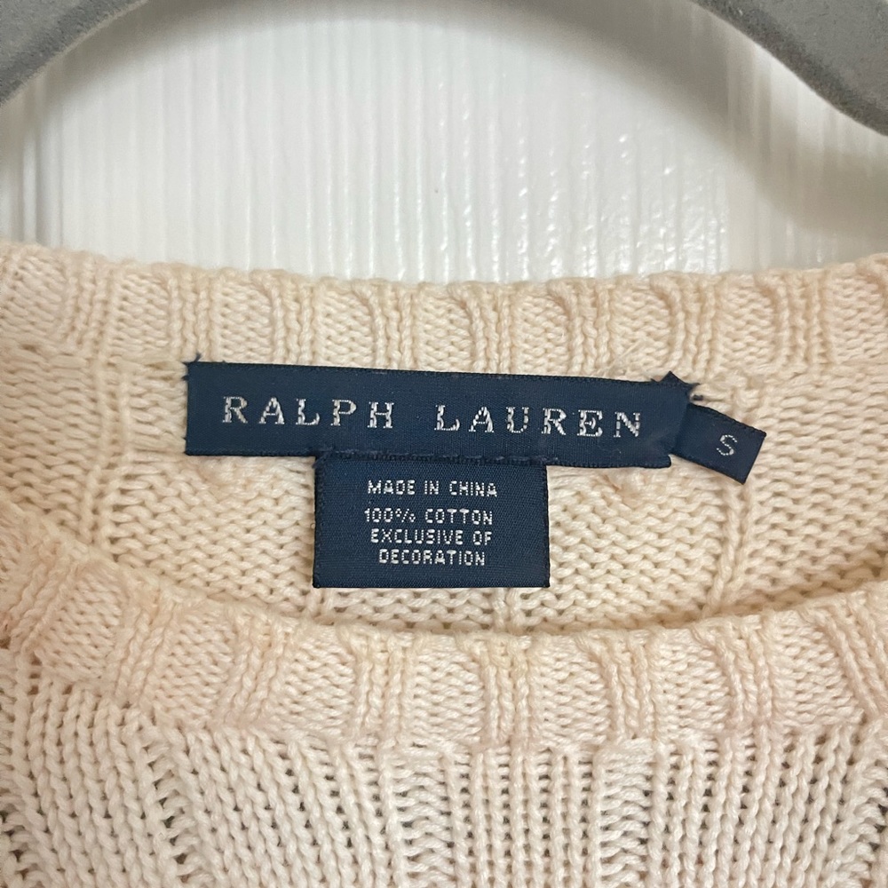 White knitted Polo Sweater